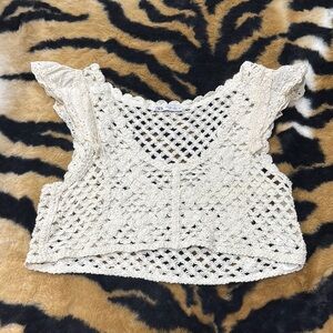 Zara Cream Crochet Women's Top